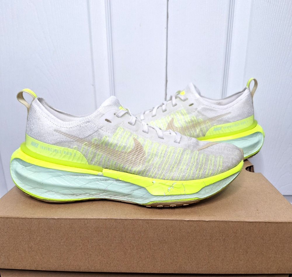 Nike ZoomX Invincible Run FK 3 White Volt DR2615-104 size 8
